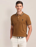 Men Pure Cotton Polo